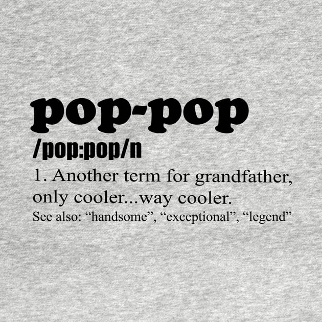 Pop Pop Definition Funny Gift For GrandFather Tees by peskybeater